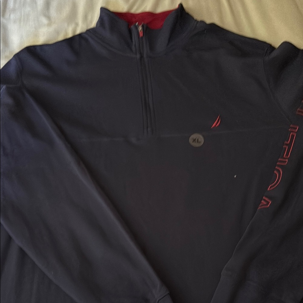 Nautica Men's Navy Zip Up Sweater